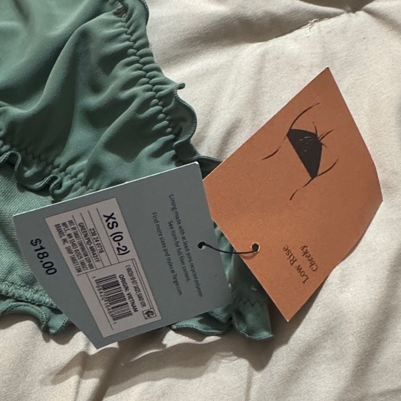 Shade & Shore Olive Ruffle Bikini Bottom - Picture 2 of 2